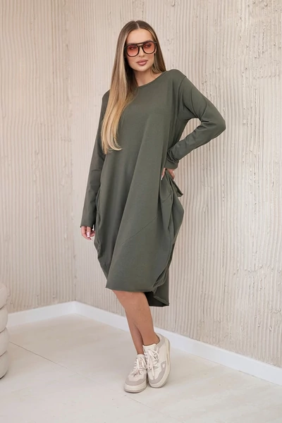 OVERSIZE ZSEBES PAMUT TUNIKA -KEKI